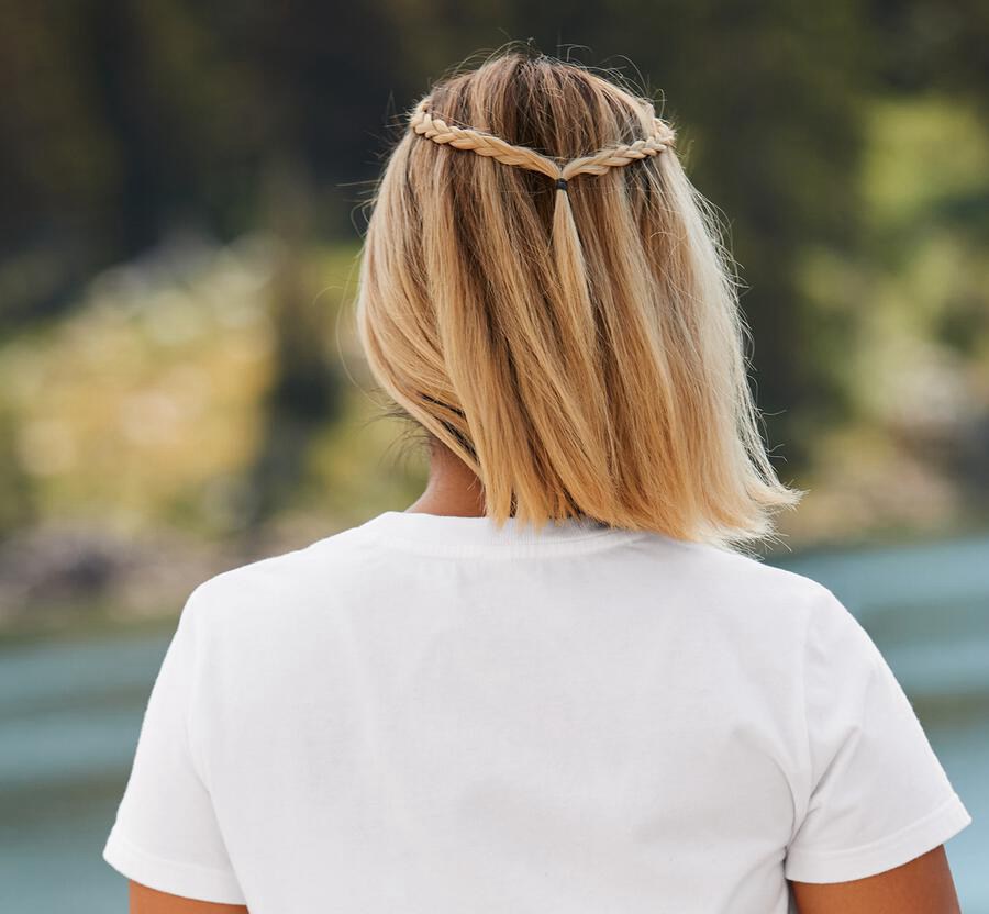 Hoka One One Tee Womens - White - Brand - 8134-UDQYJ